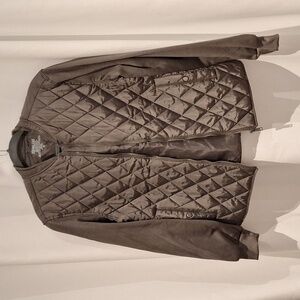 Young USA size M quilted jacket heather gray